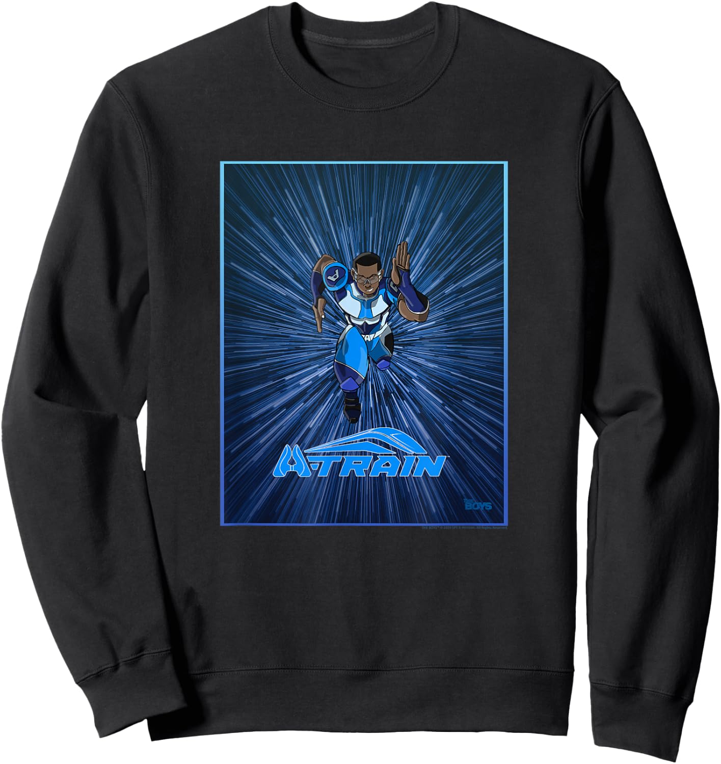 The Boys A-Train Illustration Superhero TV Show Sweatshirt - Sweatshirt | Black