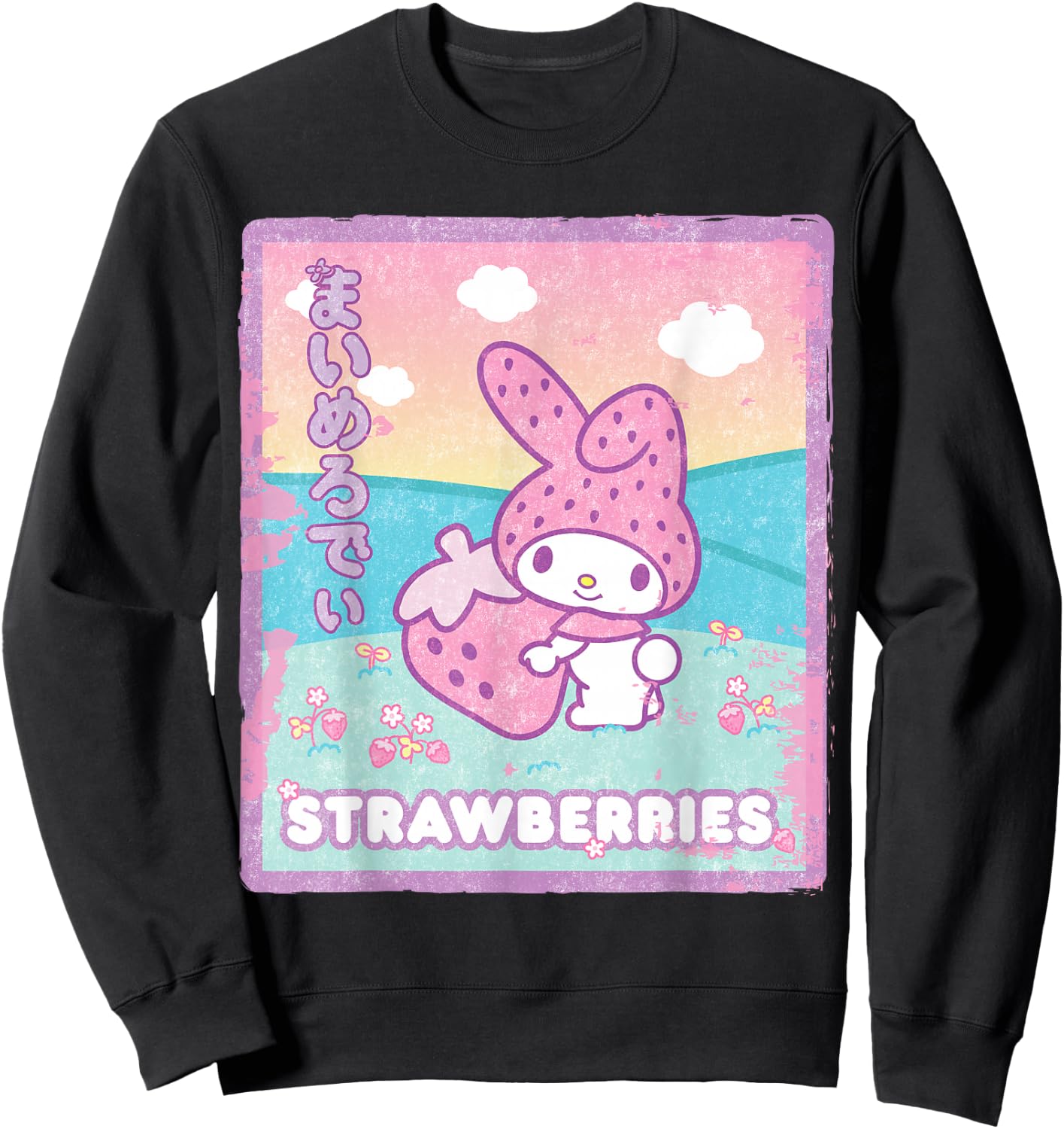 My Melody Strawberry Milk Sweatshirt - Sweatshirt | Black