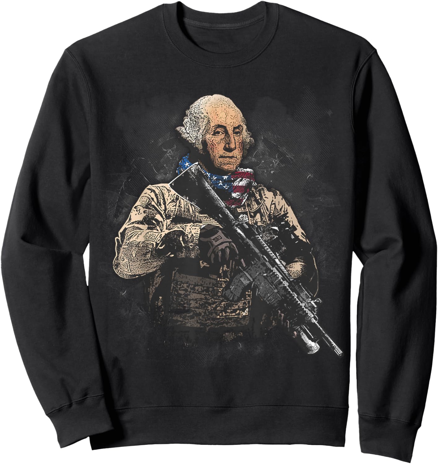 Presidential Soldiers: George Washington Sweatshirt - Sweatshirt | Black