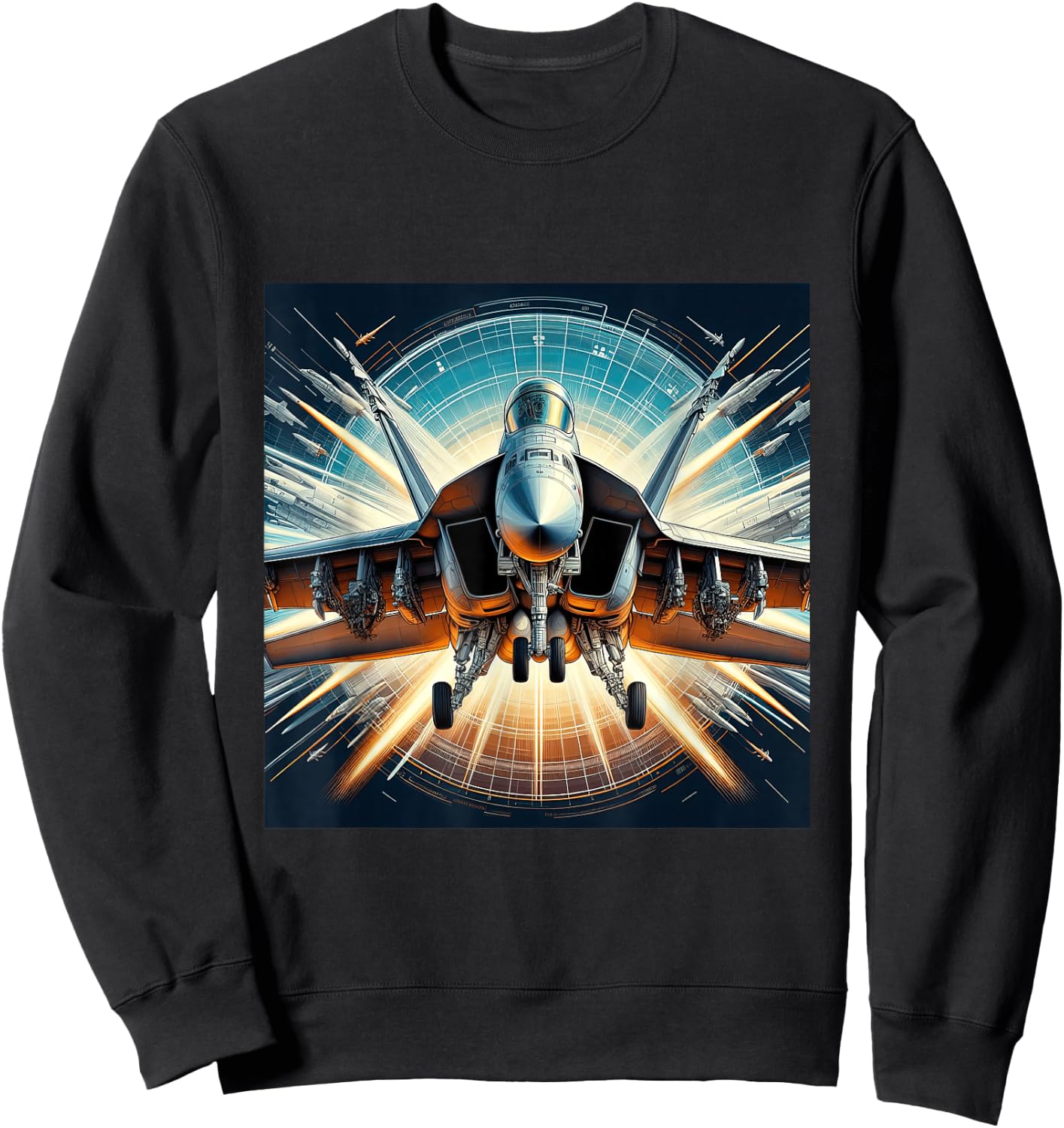 F18 F/A-18 Super Hornet Fighter Jet Naval Aviation Pilot Sweatshirt - Sweatshirt | Black