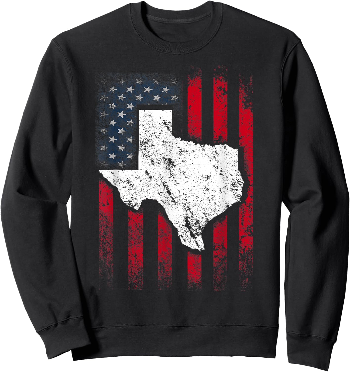 Vintage American US Flag Texas Austin Shirt Funny Gift Sweatshirt - Sweatshirt | Black