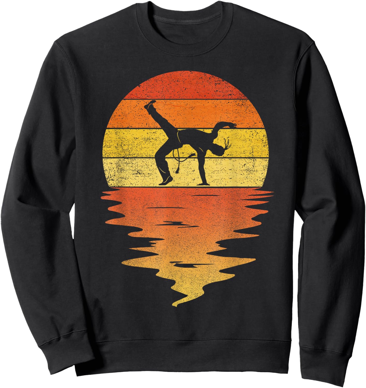 Capoeira shirt retro sunset 70s vintage Capoeira Sweatshirt - Sweatshirt | Black
