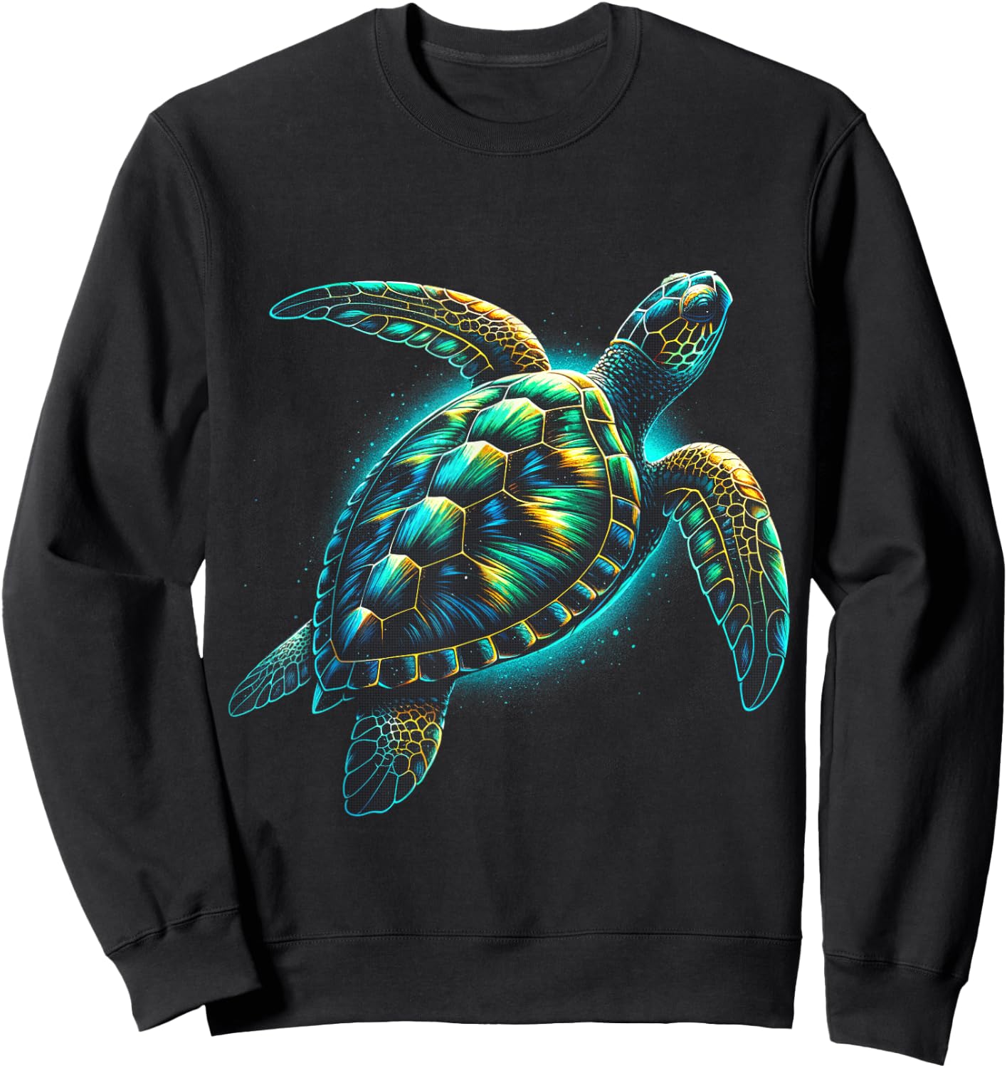 Sea Turtle Beach Lover Ocean Animal Graphic Novelty Sweatshirt - Sweatshirt | Black