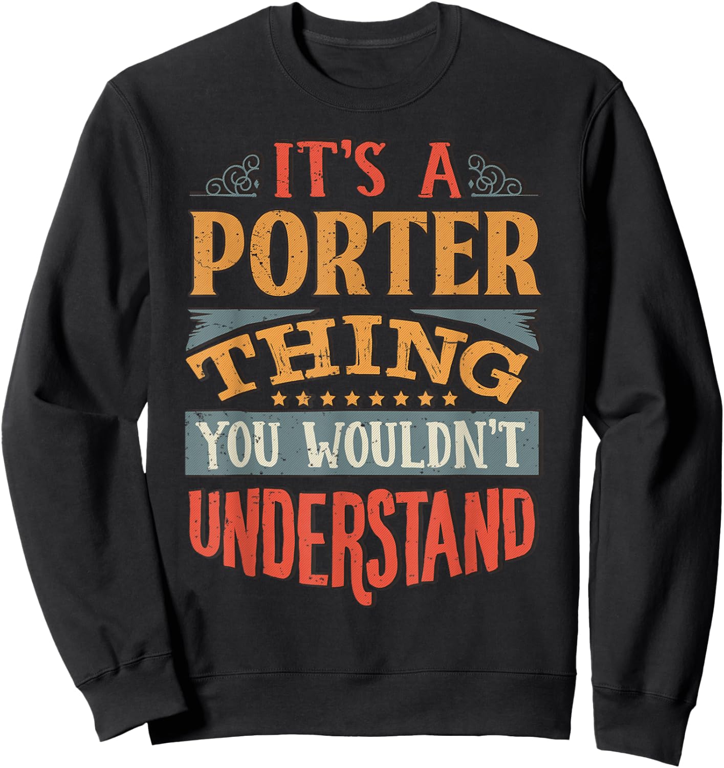 Porter Name Sweatshirt - Sweatshirt | Black