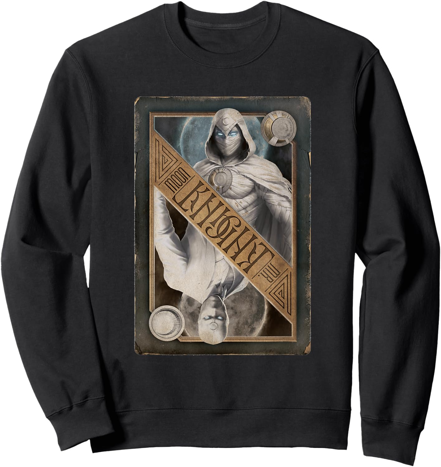 Marvel Moon Knight Mr. Knight Playing Card Sweatshirt - Sweatshirt | Black