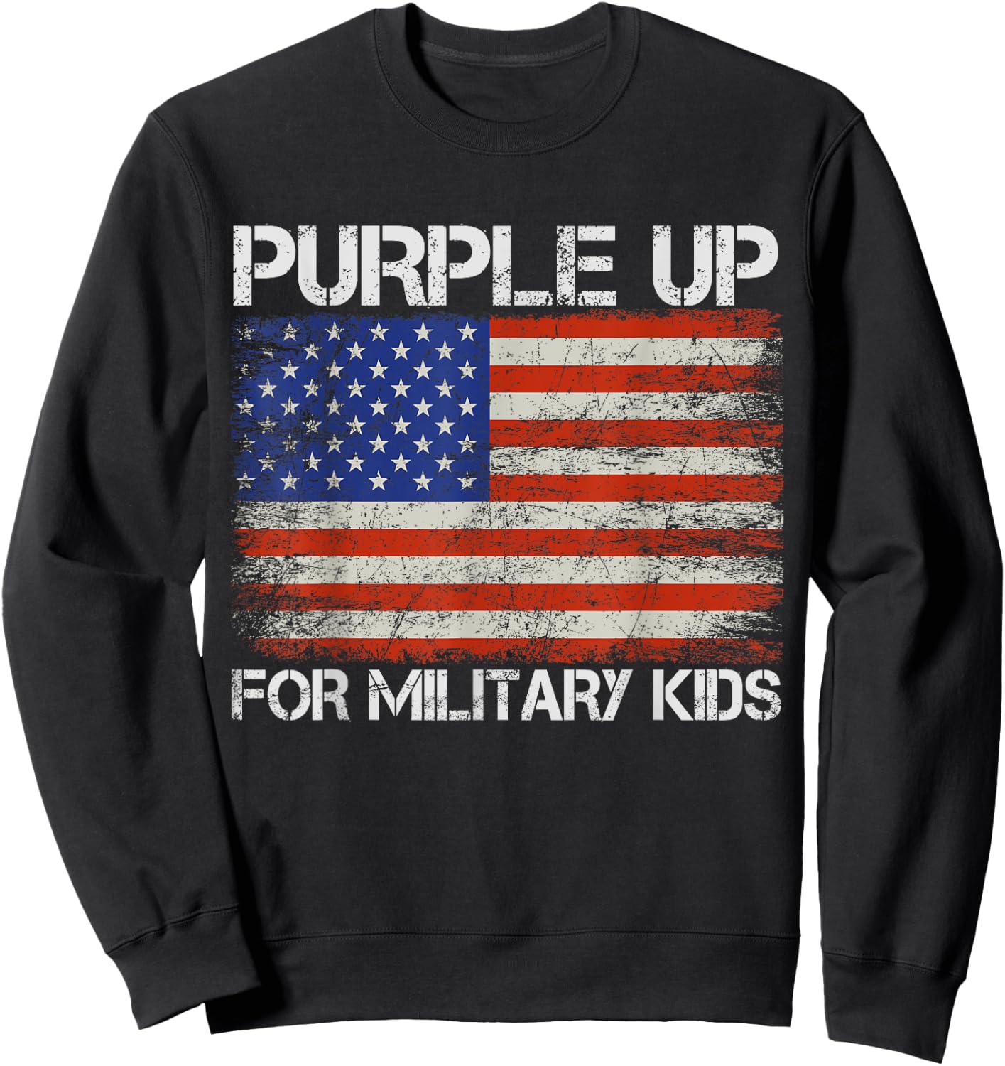 Purple up for Military Kids - Month of the Military Child Sweatshirt - Sweatshirt | Black