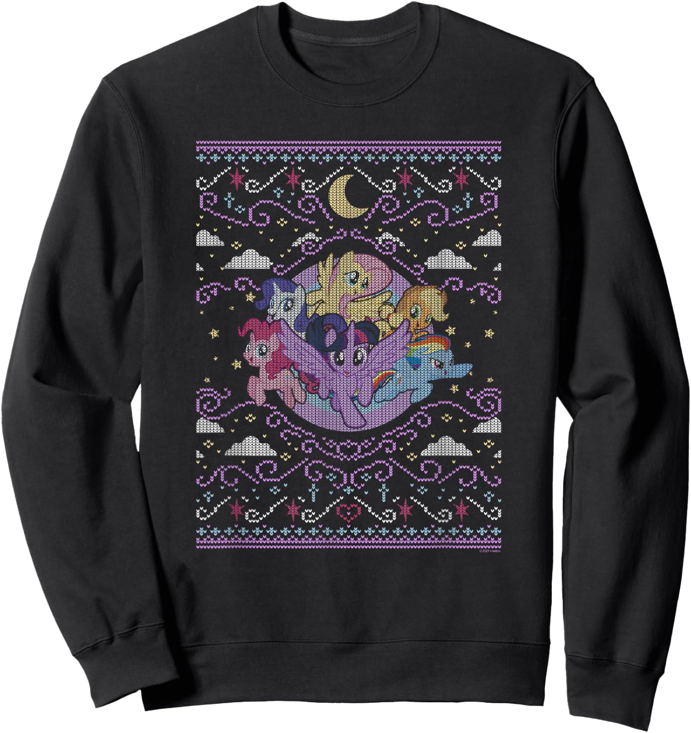 My Little Pony Christmas Celestial Ponies Ugly Sweater Sweatshirt - Sweatshirt | Black