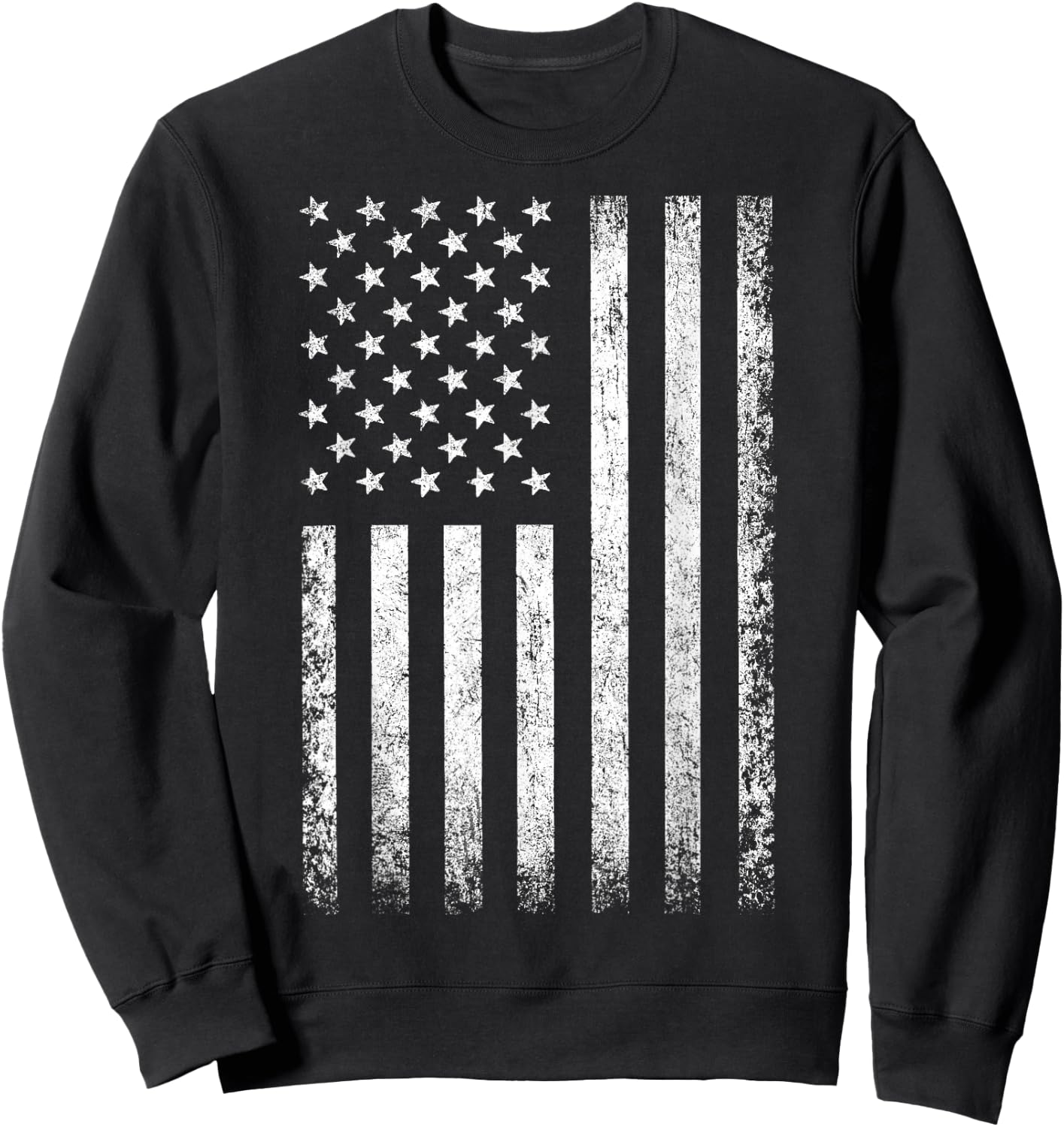 USA Patriotic American Flag Women Kids Boys Girls US Sweatshirt - Sweatshirt | Black