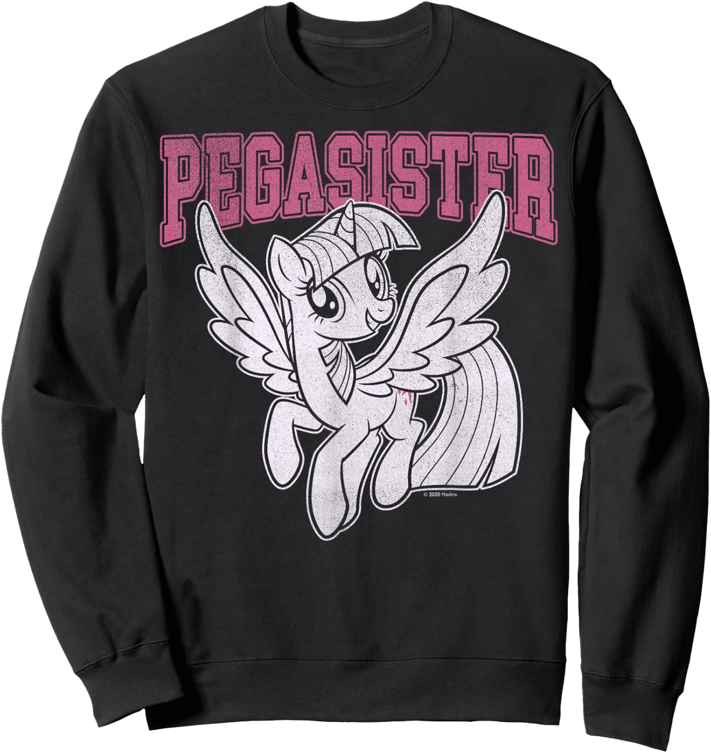 My Little Pony Twilight Sparkle Pegasister Big Collegiate Sweatshirt - Sweatshirt | Black