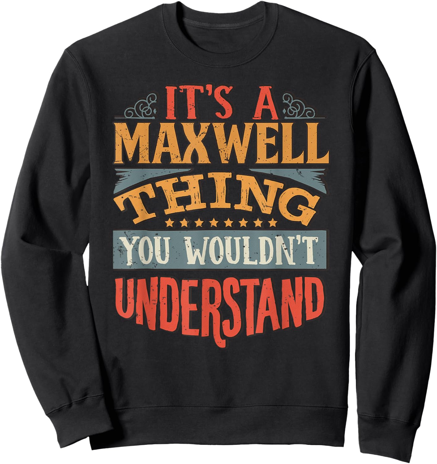 Maxwell Name Sweatshirt - Sweatshirt | Black