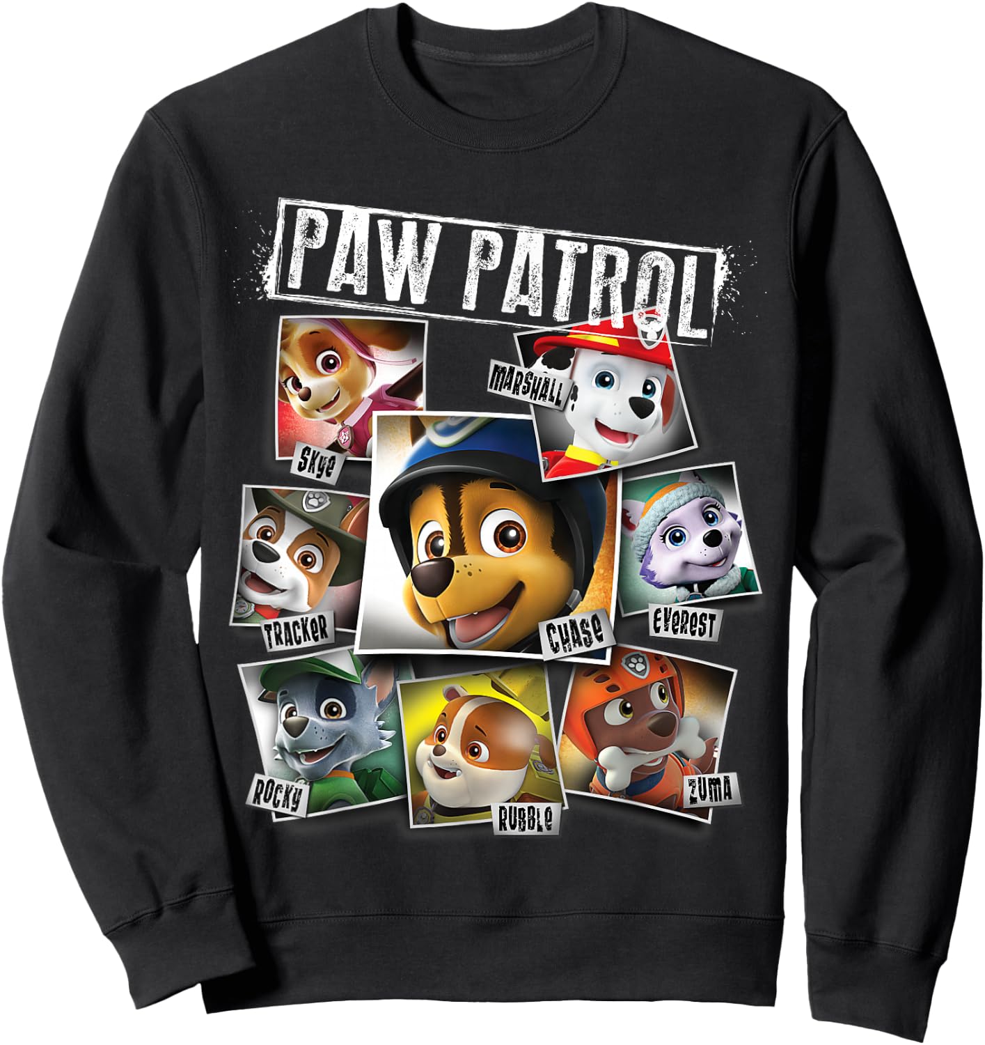 Paw Patrol Polaroid Photo Collage Sweatshirt - Sweatshirt | Black