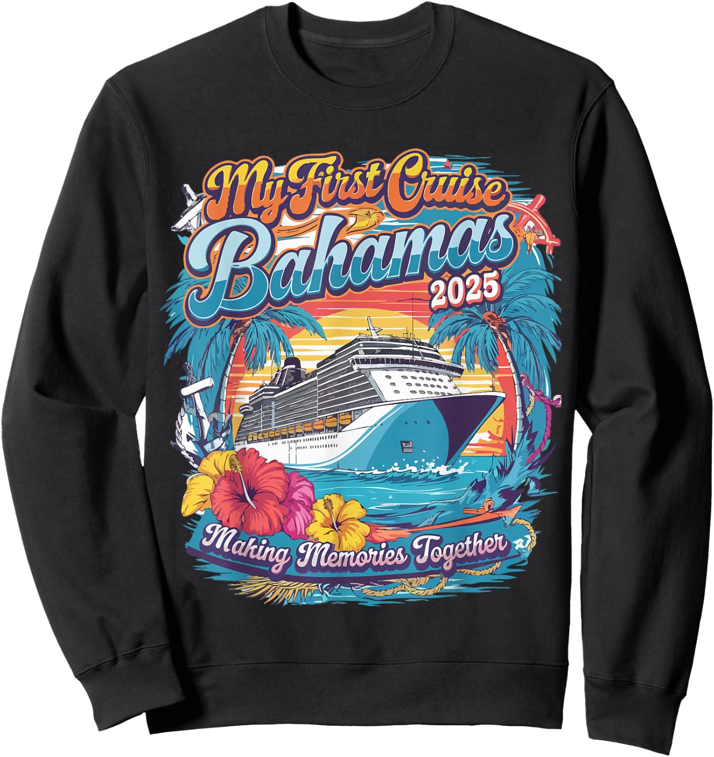 My First Cruise Bahamas 2025 Family Vacation for Kids Sweatshirt - Sweatshirt | Black