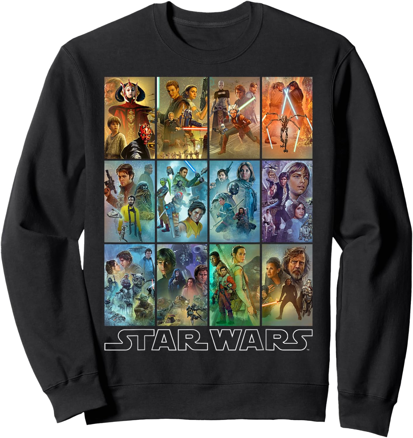 Star Wars Celebration Mural Art Panels Sweatshirt - Sweatshirt | Black