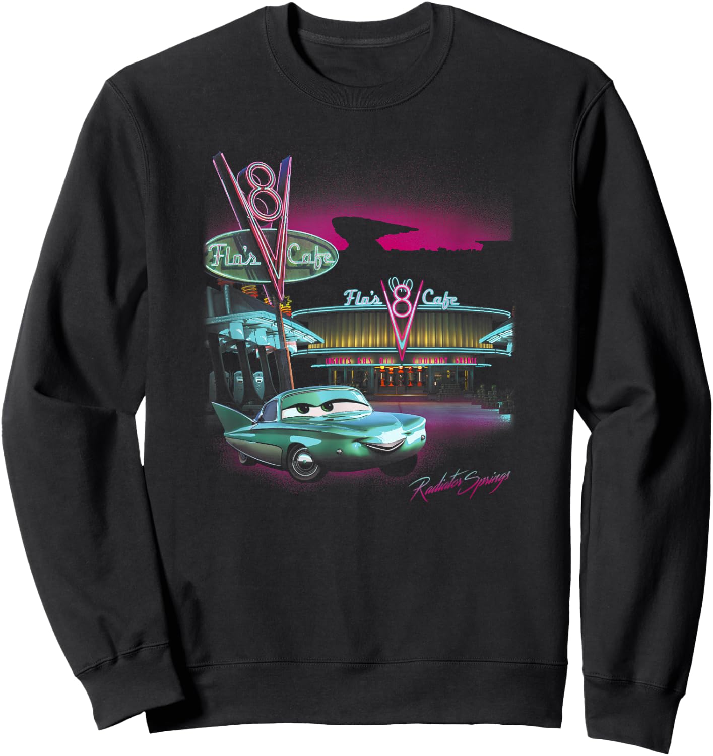 Disney Pixar Cars Radiator Springs Flo's Cafe Small Sweatshirt - Sweatshirt | Black