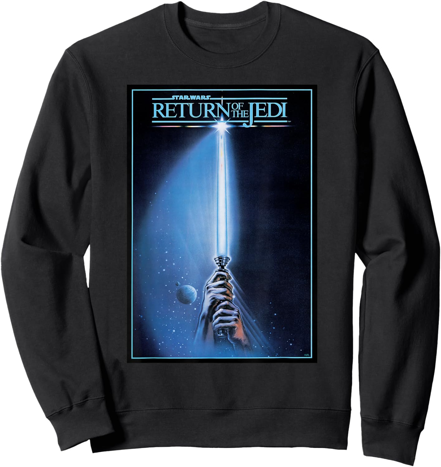Star Wars Return of the Jedi Lightsaber Movie Poster Sweatshirt - Sweatshirt | Black