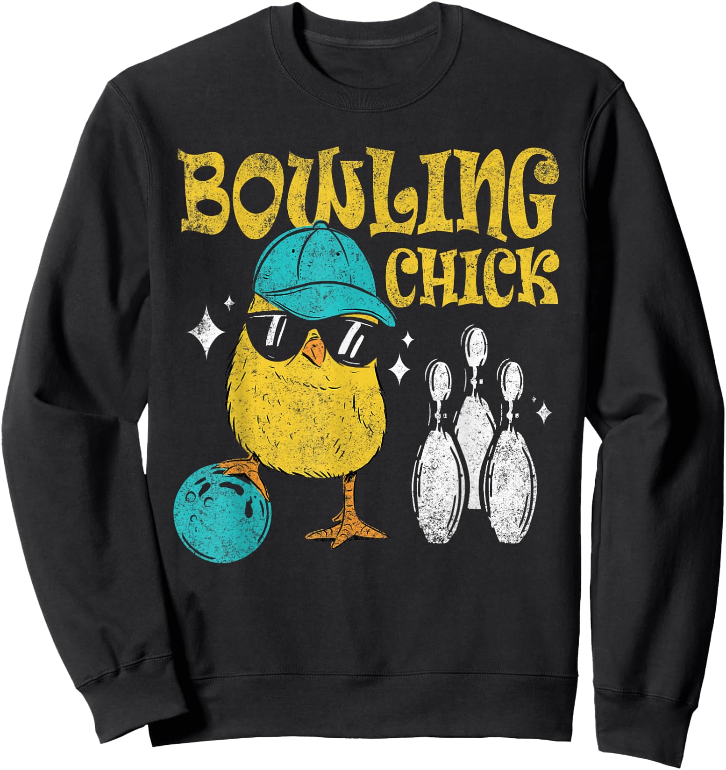 Bowling Chick Bowl Design For Bowlers Player Sport Sweatshirt - Sweatshirt | Black