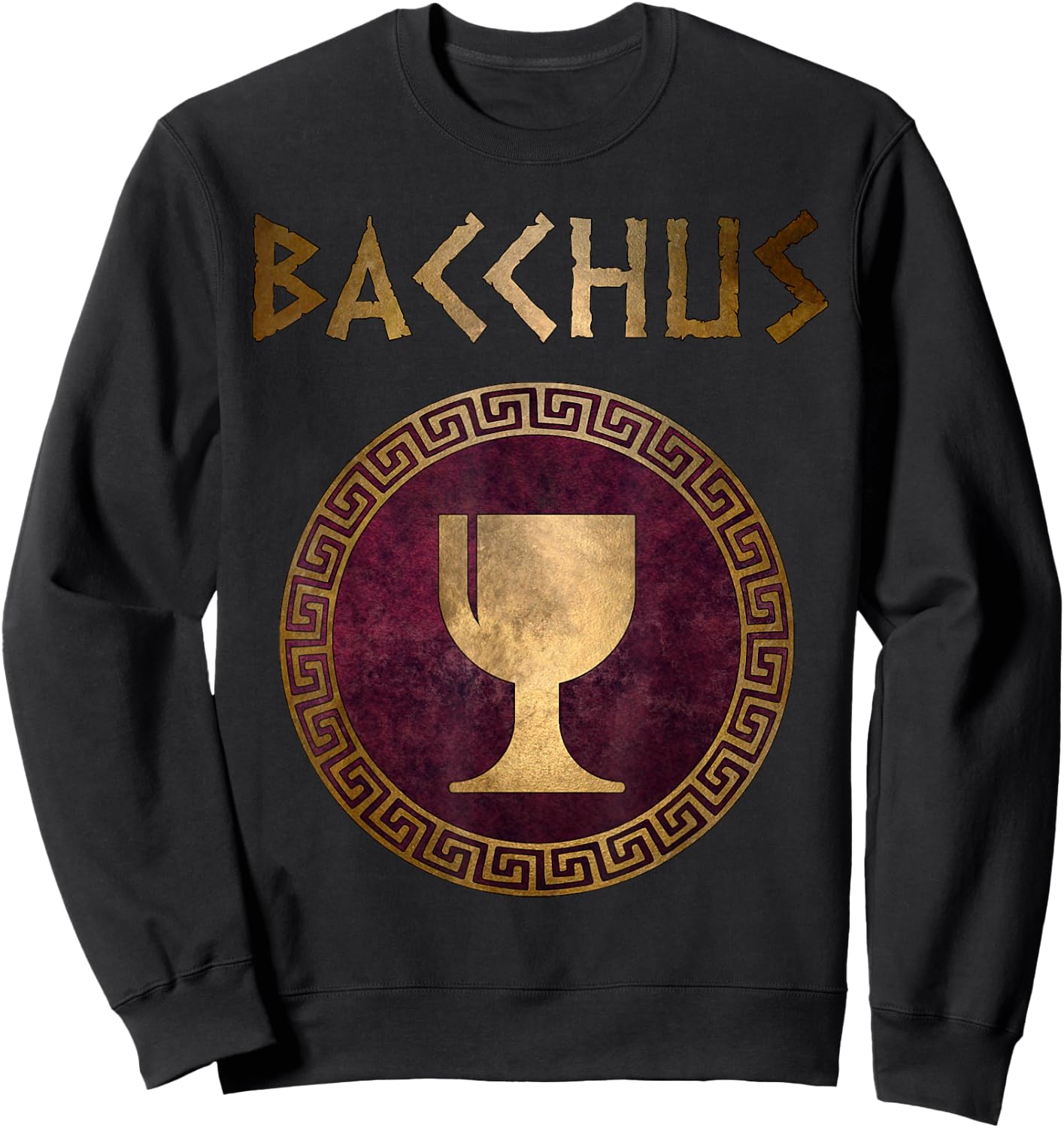 Bacchus Roman God of Wine and Feasts Sweatshirt - Sweatshirt | Black