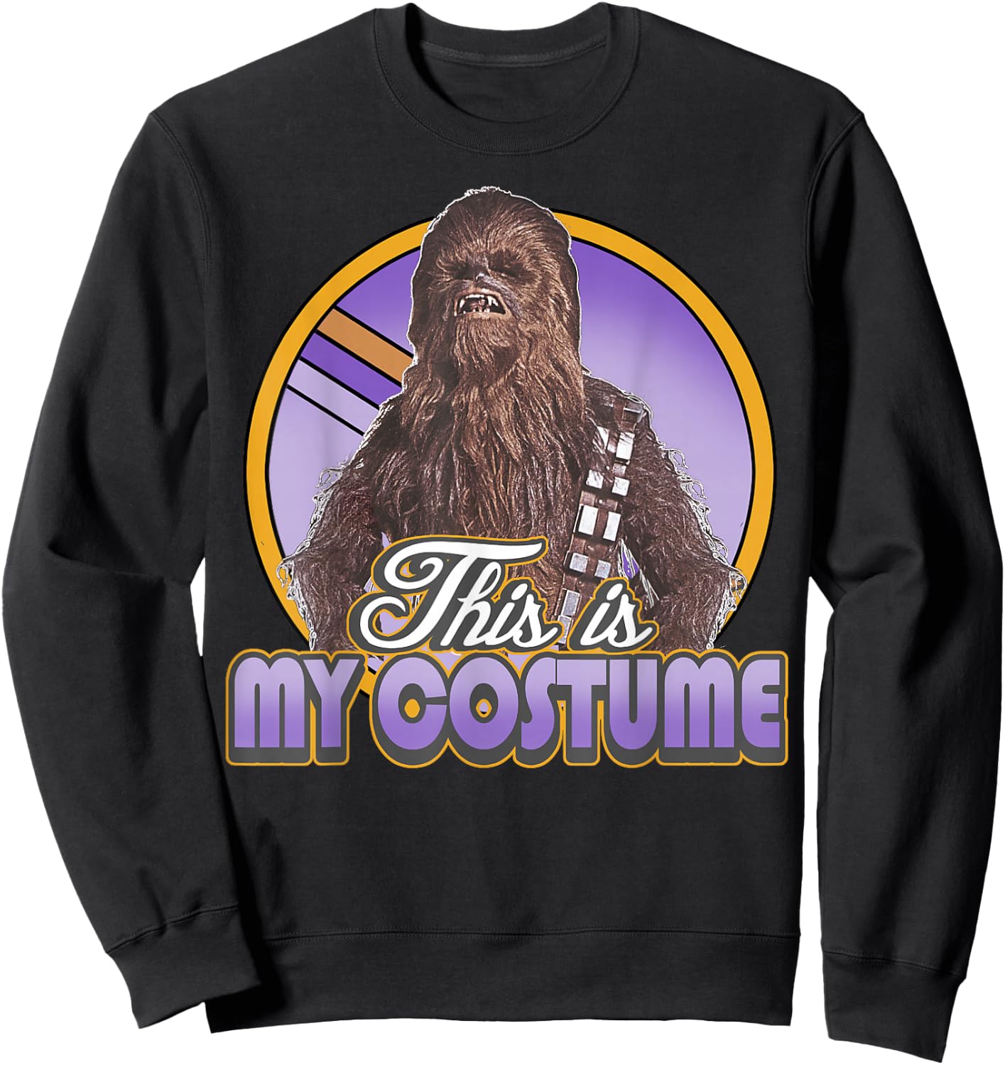 Star Wars Chewbacca This Is My Costume Quote Halloween Sweatshirt - Sweatshirt | Black