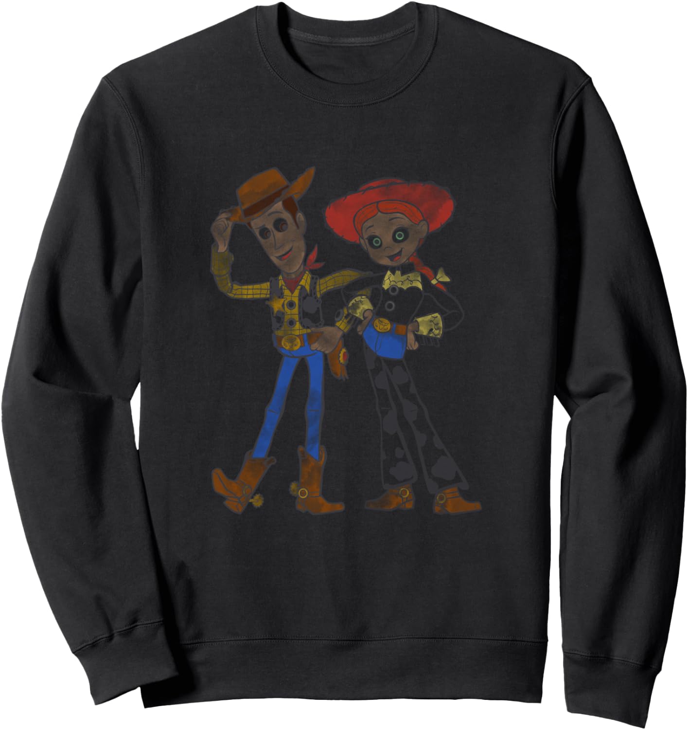 Disney Pixar Toy Story 4 Woody And Jessie Sweatshirt - Sweatshirt | Black