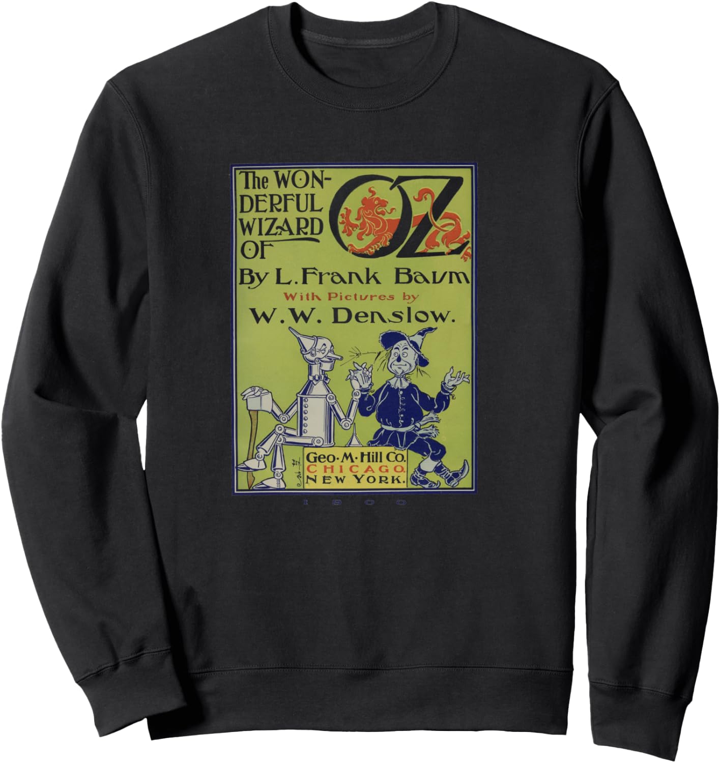 Vintage Scarecrow & Tin Man Vintage Wizard of OZ Book Poster Sweatshirt - Sweatshirt | Black