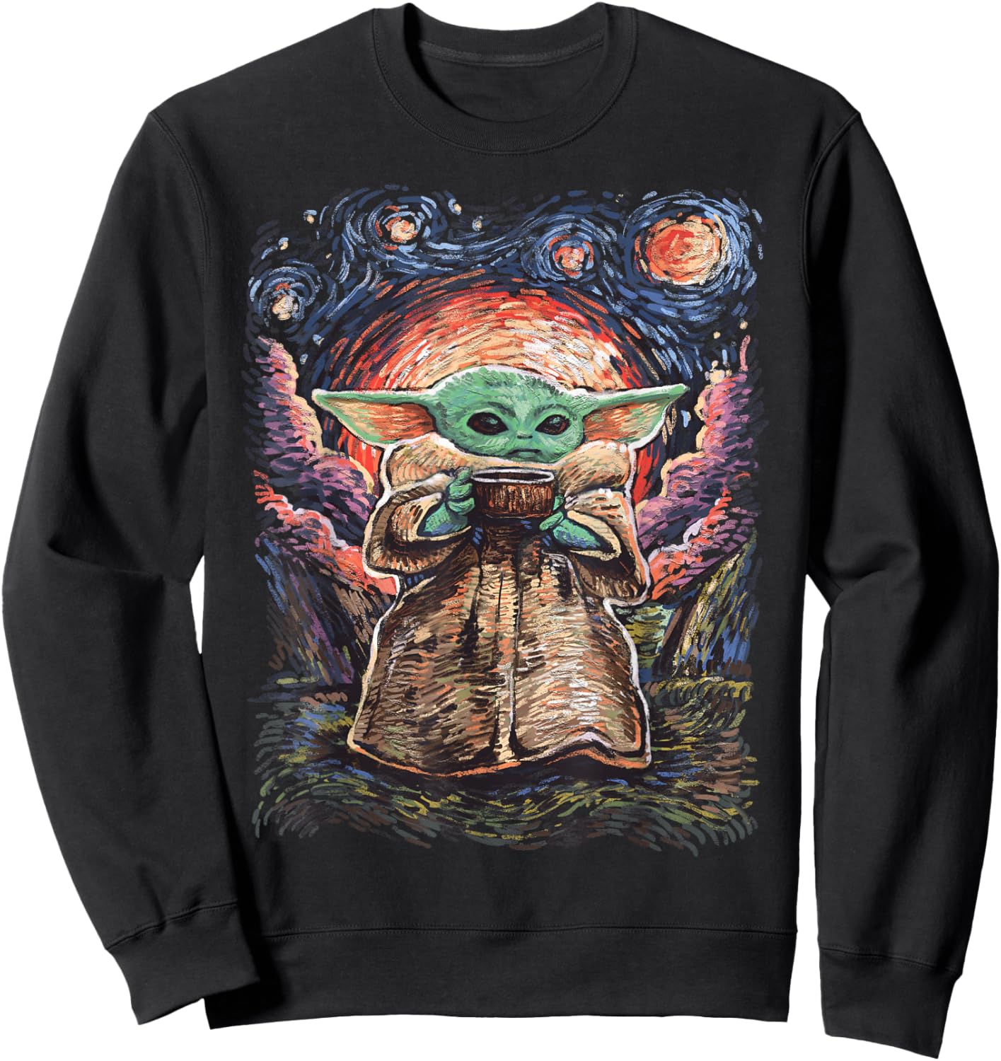 Star Wars The Child Starry Night Sweatshirt - Sweatshirt | Black