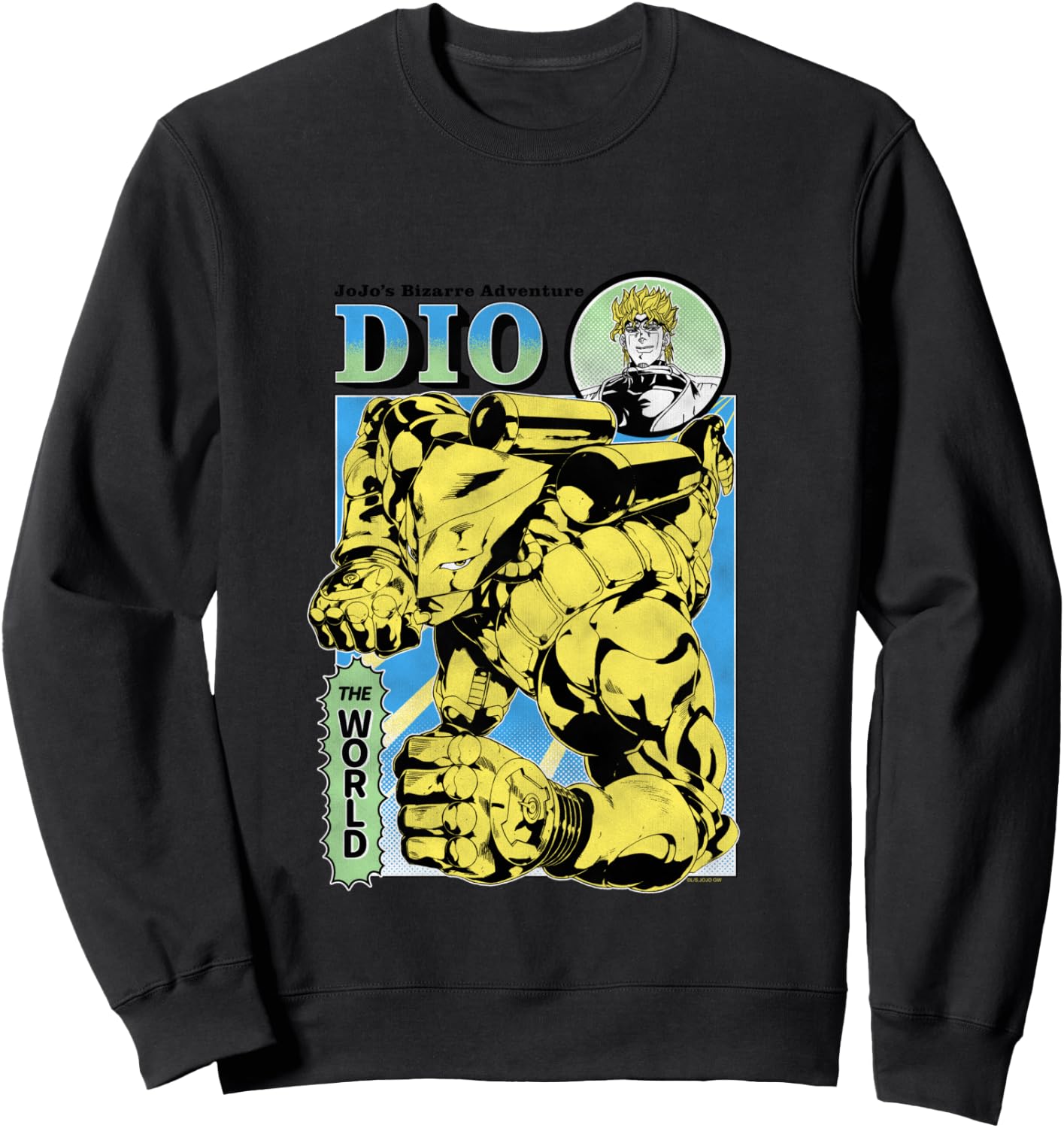JoJo's Bizarre Adventure Part 3 DIO & The World Illustration Sweatshirt - Sweatshirt | Black