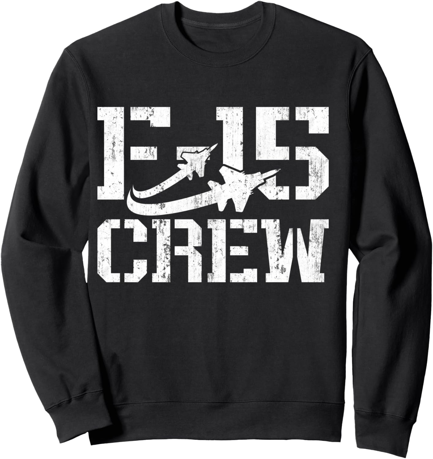 Eagle F-15 Jet Fighter Crew and Team Fighter Jet Sweatshirt - Sweatshirt | Black