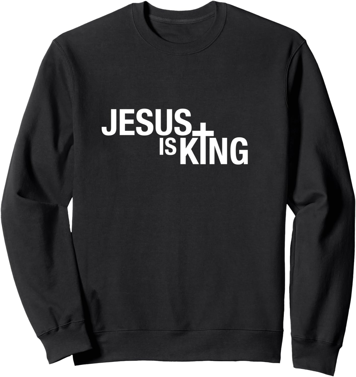 Jesus is King Sweatshirt - Sweatshirt | Black