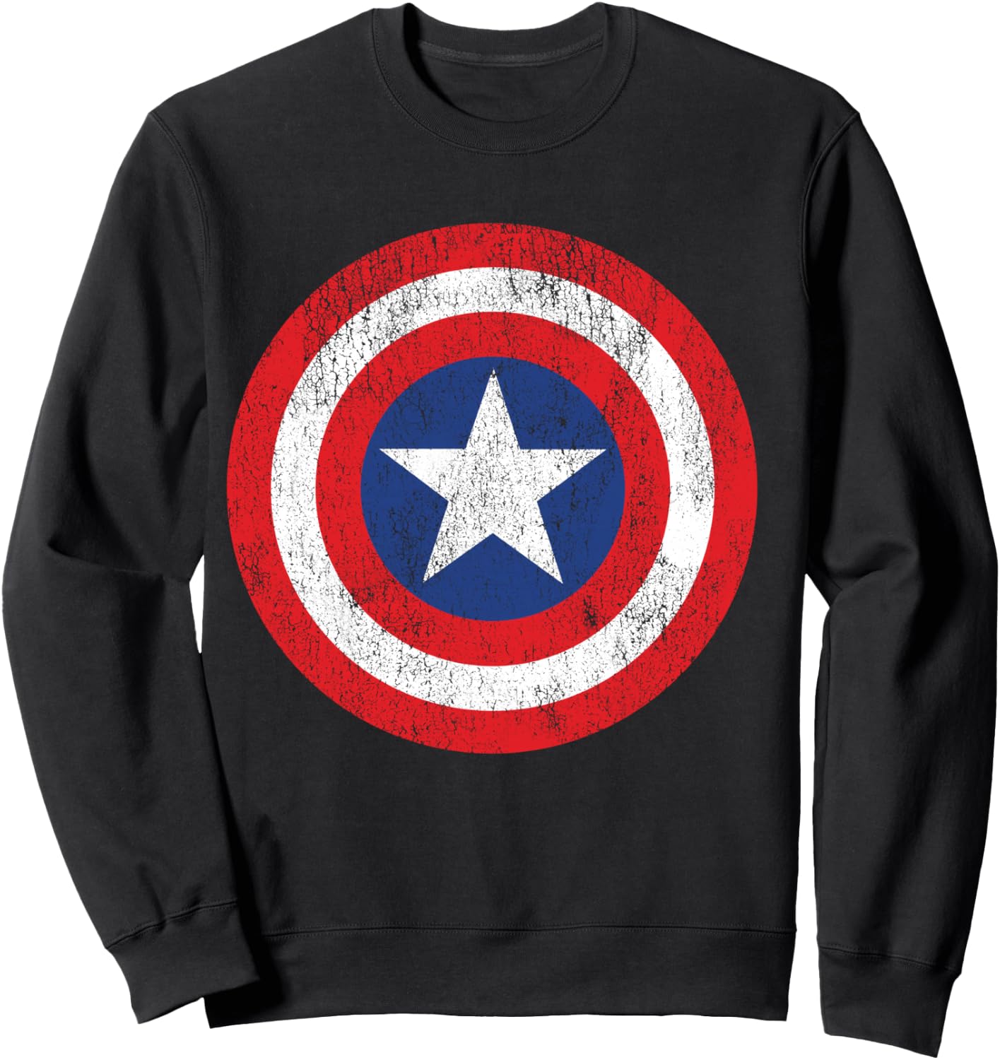 Marvel Captain America Shield Logo Sweatshirt - Sweatshirt | Black