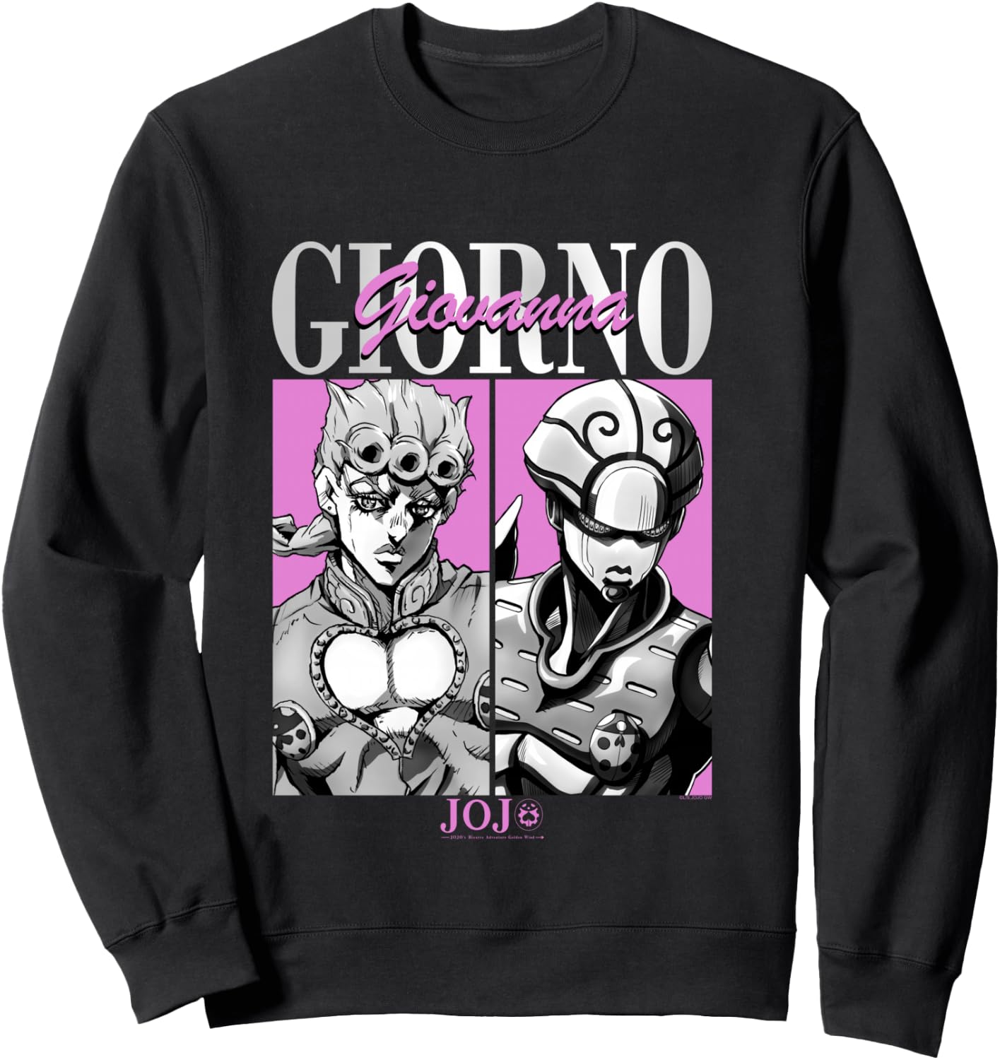 JoJo's Bizarre Adventure Giorno & Golden Wind Panels Anime Sweatshirt - Sweatshirt | Black