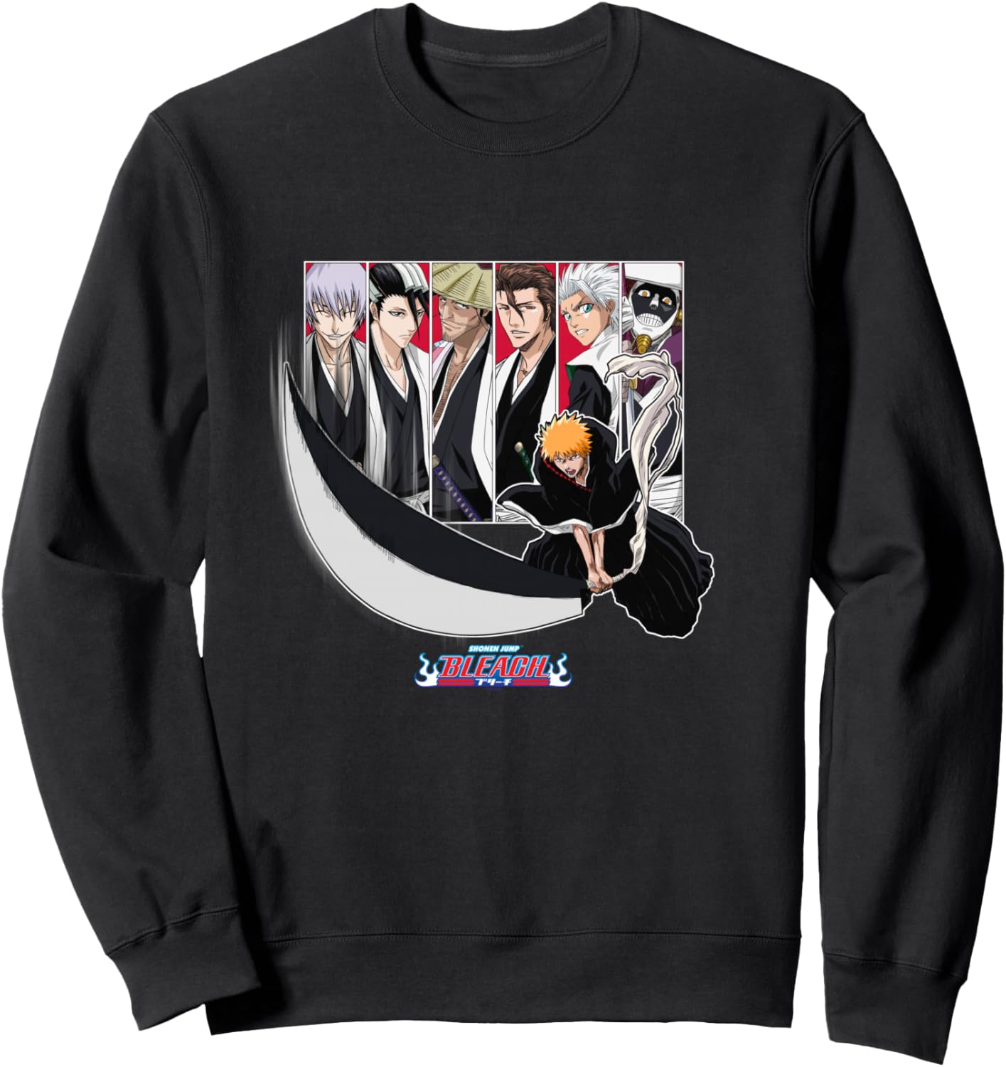 Bleach Ichigo Slash with Characters Anime Sweatshirt - Sweatshirt | Black