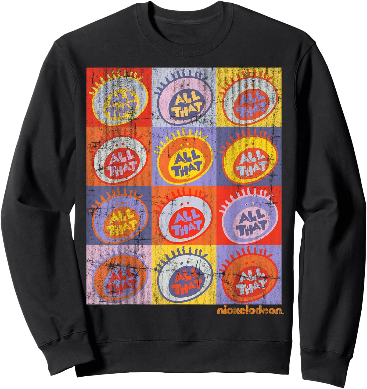 All That Classic Vintage Logo Panels Sweatshirt - Sweatshirt | Black