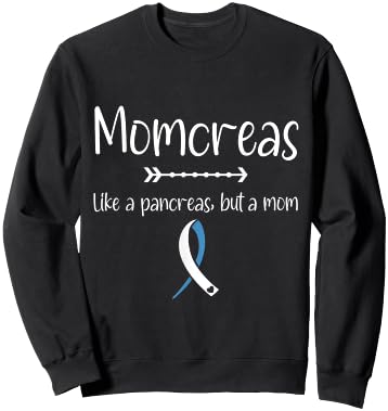 Momcreas Diabetes Mom Mothers Day Motherhood Pancreas Sweatshirt - Sweatshirt | Black