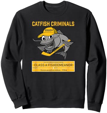 Catfish Criminals SMASHVILLE hockey Sweatshirt - Sweatshirt | Black