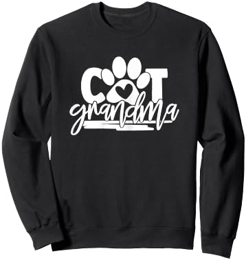 Cat Grandma Shirt for Kitten Cats Lover Grandma Sweatshirt - Sweatshirt | Black