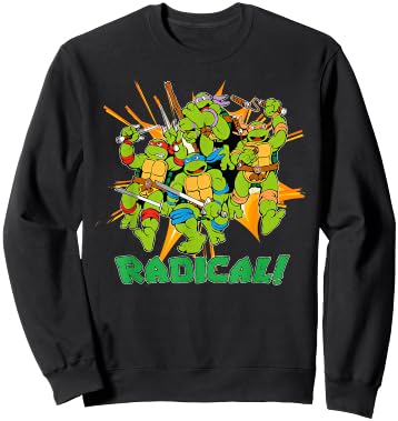 Leo, Donnie, Mikey & Raph - Radical! Sweatshirt - Sweatshirt | Black