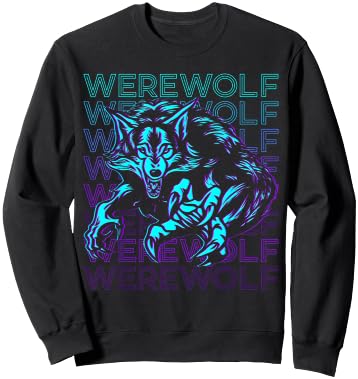 Werewolf Retro Sweatshirt - Sweatshirt | Black