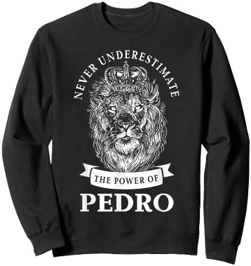 Pedro Gift Name Lion Sweatshirt - Sweatshirt | Black