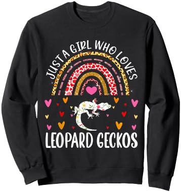 Just A Girl Who Loves Leopard Geckos Rainbow Leopard Gecko Sweatshirt - Sweatshirt | Black