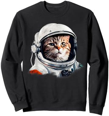 Funny Cat Astronaut Costume Space Cats Owner Sweatshirt - Sweatshirt | Black