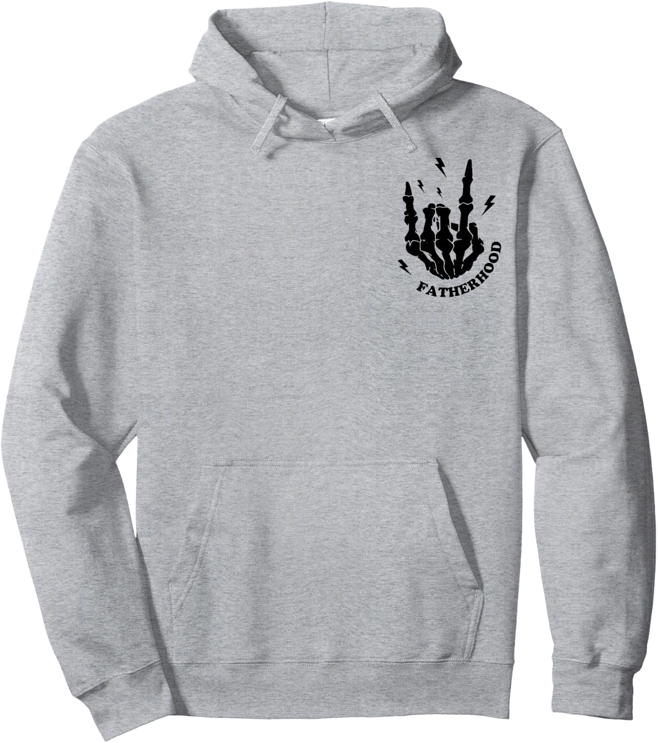Fatherhood Some Day I Rock It Fathers Day Skeleton (2 Sided) Hoodie - Hoodie | Ash