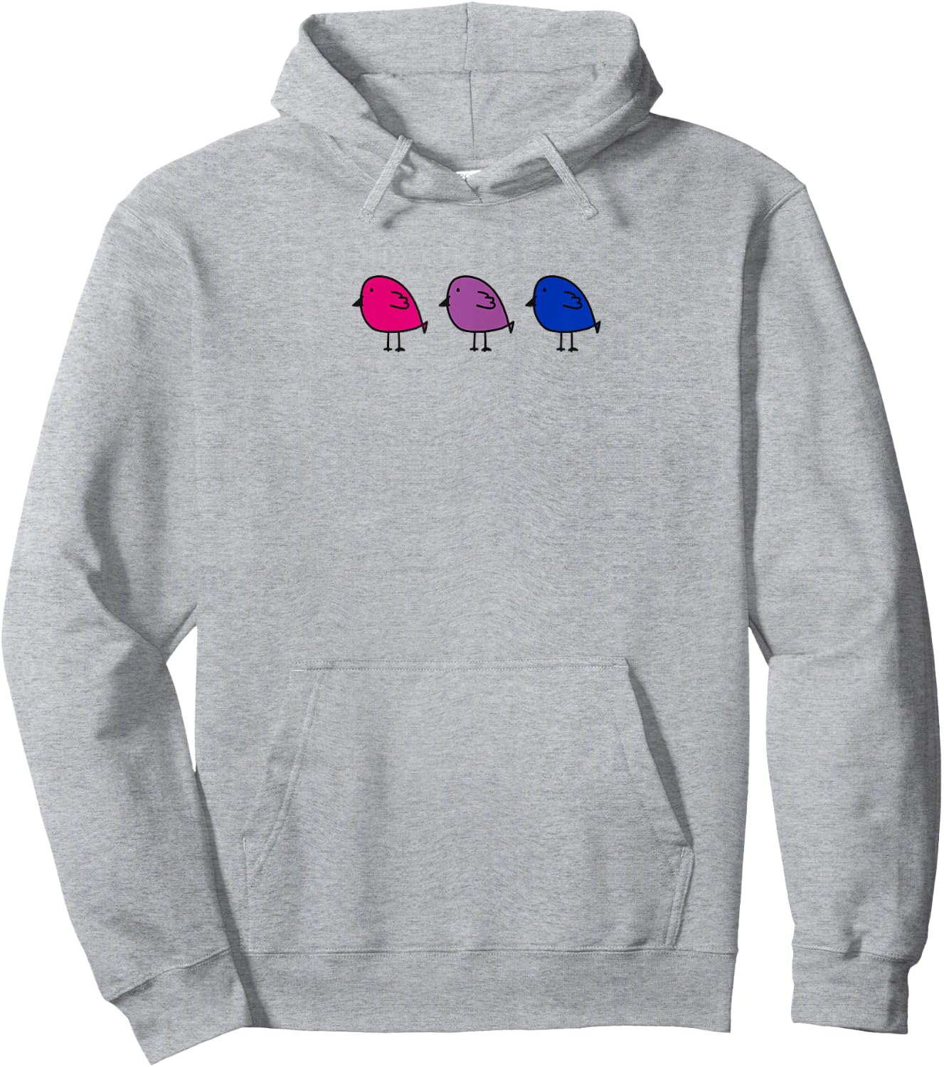 Bisexual Pride Subtle Bi Pride Flag Birds Bi Flag Colors Hoodie - Hoodie | Ash