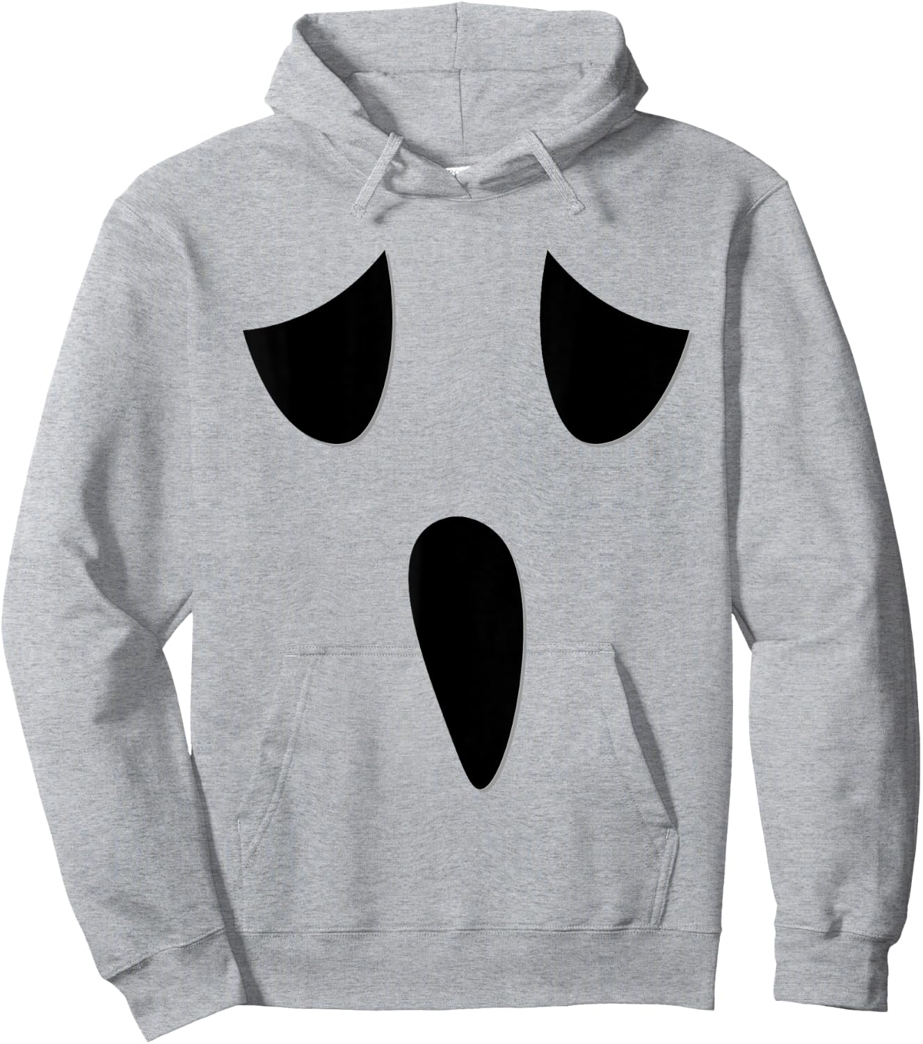Ghost Face Costume Funny Kids Halloween Outfit Ghoul Face Hoodie - Hoodie | Ash