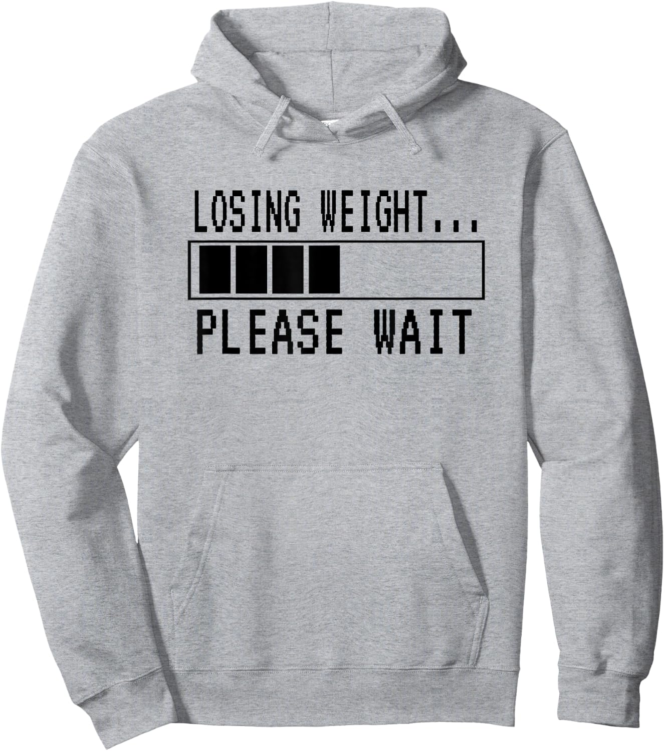 Losing Weight...Please Wait | Funny Weight Loss Hoodie - Hoodie | Ash
