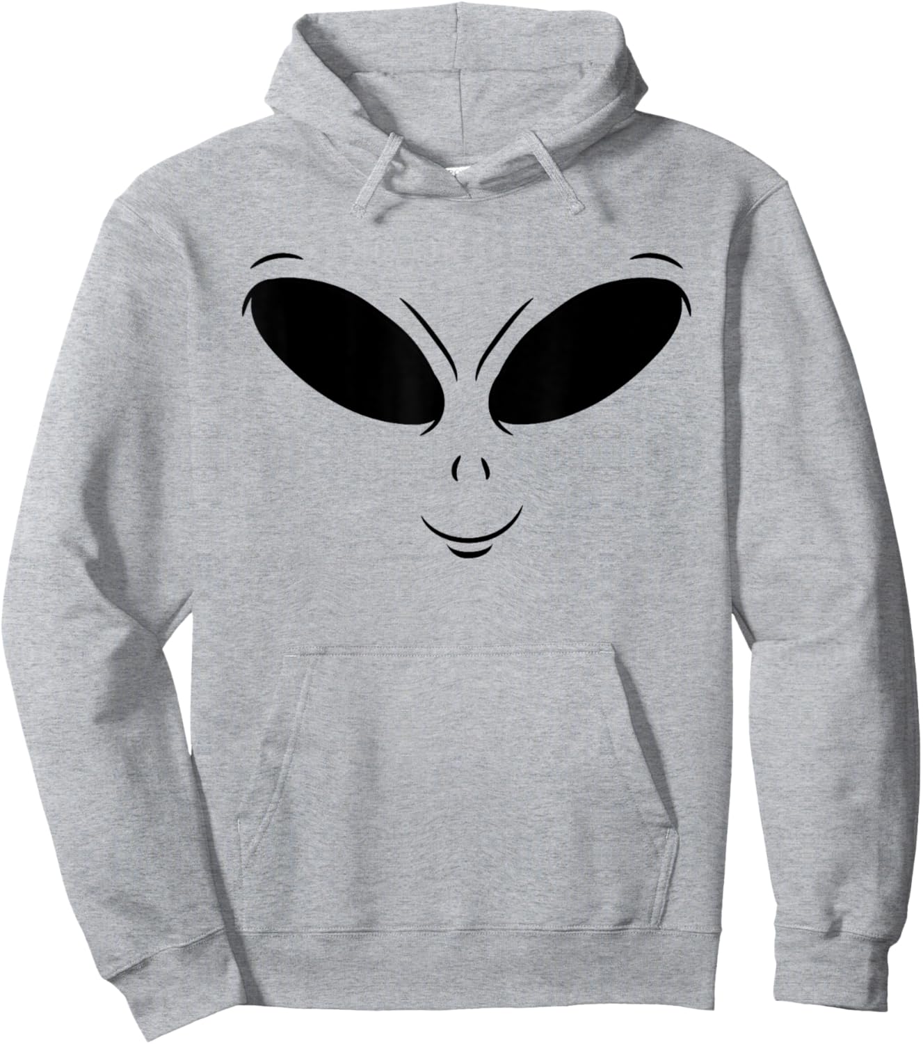Green Alien Face Halloween Cosmic Galaxy Lazy DIY Costume Hoodie - Hoodie | Ash