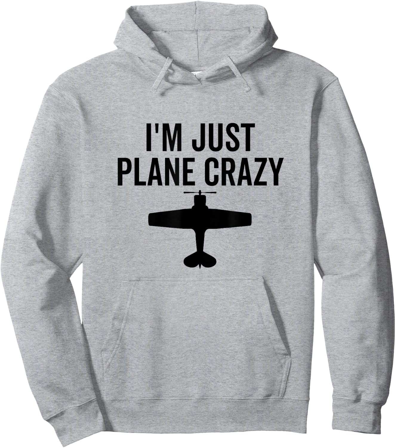 I'm Just Plane Crazy Funny for Airplane Pilot Aviation Hoodie - Hoodie | Ash