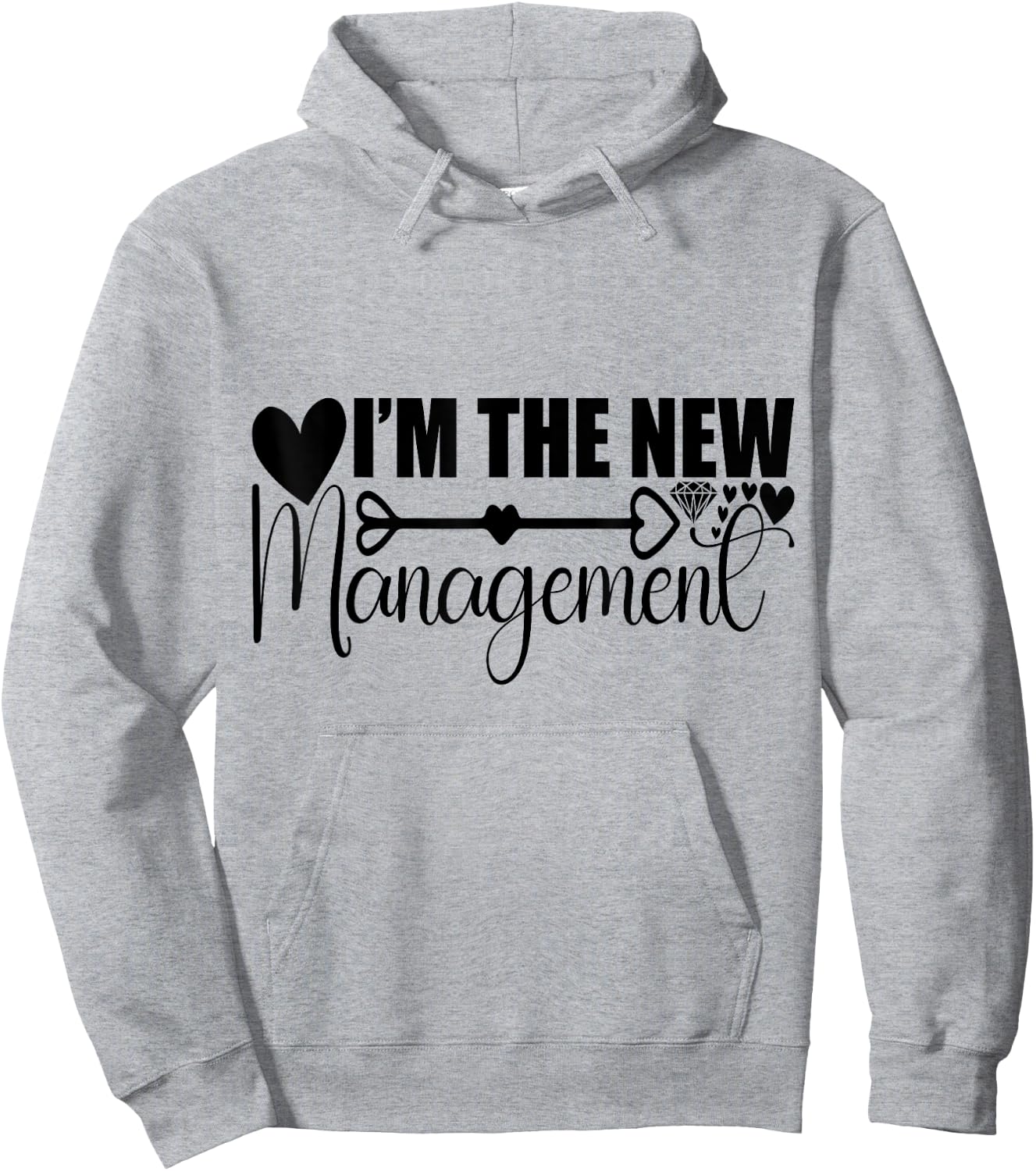 I am The New Management Funny Newly Married Wife Husband Hoodie - Hoodie | Ash