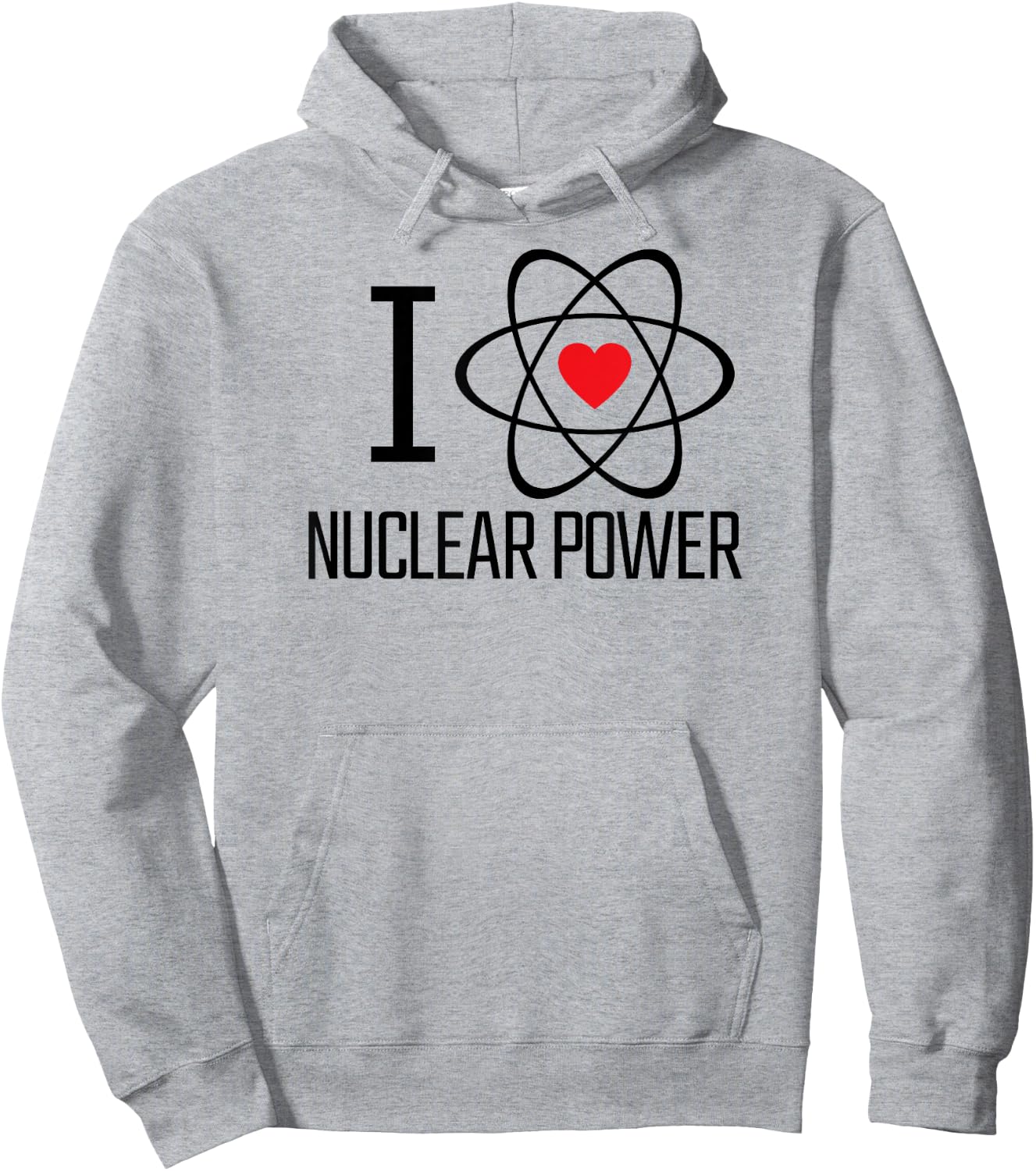 I Love Nuclear Power | Nuclear Energy, Heart, Atom, Climate Hoodie - Hoodie | Ash
