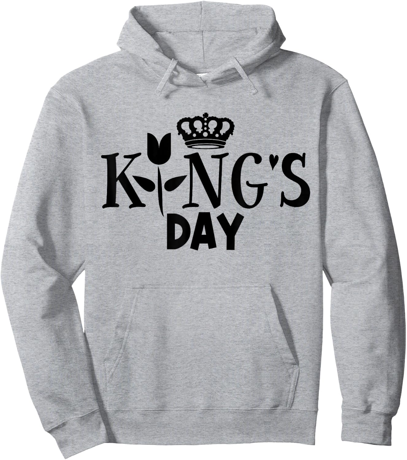 Koningsdag Kingsday Netherlands 2024 Tulip Crown Kings Day Hoodie - Hoodie | Ash