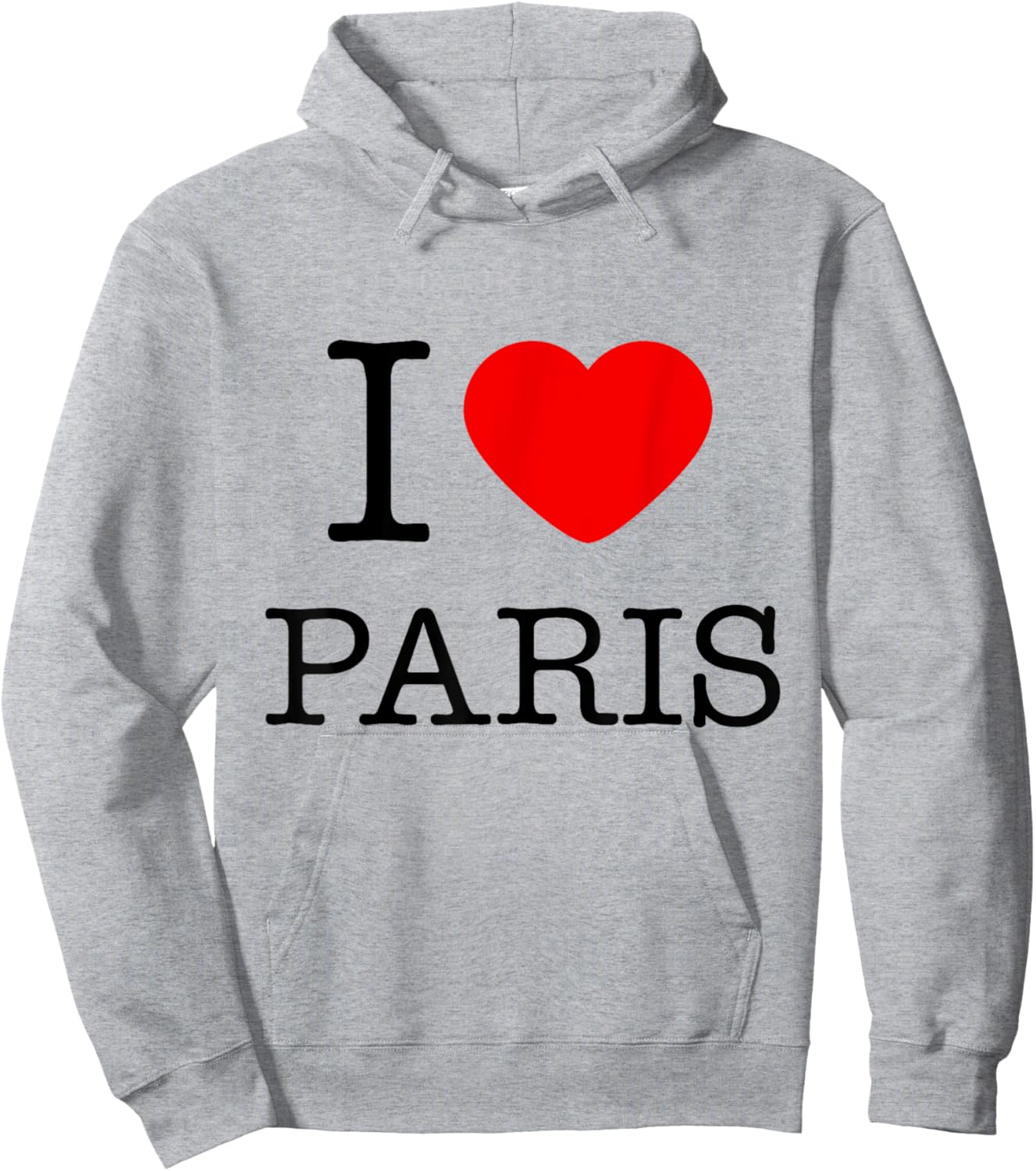 Enjoy Wear I Love Pairs Graphic - Paris Novelty Graphic Hoodie - Hoodie | Ash